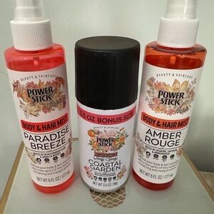 Body & Hair Mist Trio  Set - Paradise Breeze, Coastal Garden, Amber Rouge.